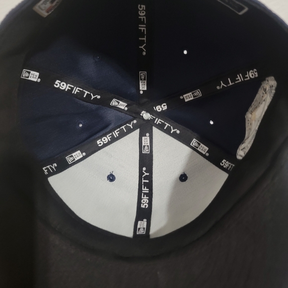 Navy Blue Ribbed  Cap - Picture 5 of 5